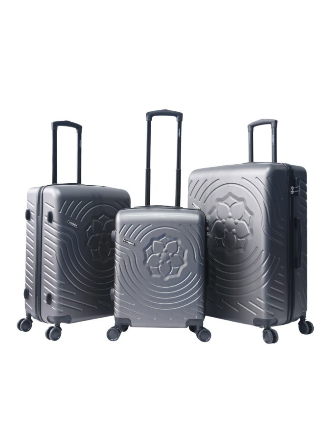 Stargold 3 Piece ABS Hard Shell Luggage Set Lightweight Suitcase with 360 Degree Spinner Wheels Number Lock and Aluminum Alloy Handle - Image 1