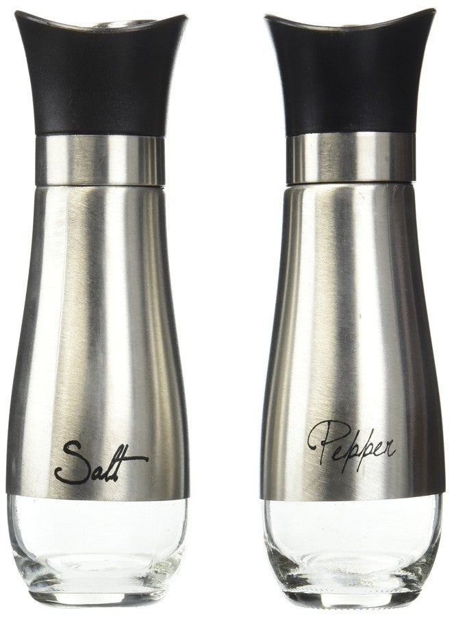 سيركل وير موزع ملح وفلفل زجاجي أنيق من سيركلوير 68255 كافيه كونتمبو، مثالي لتوابل وأعشاب جبال الهيمالايا، 4.4 أونصة، فضي - Image 2