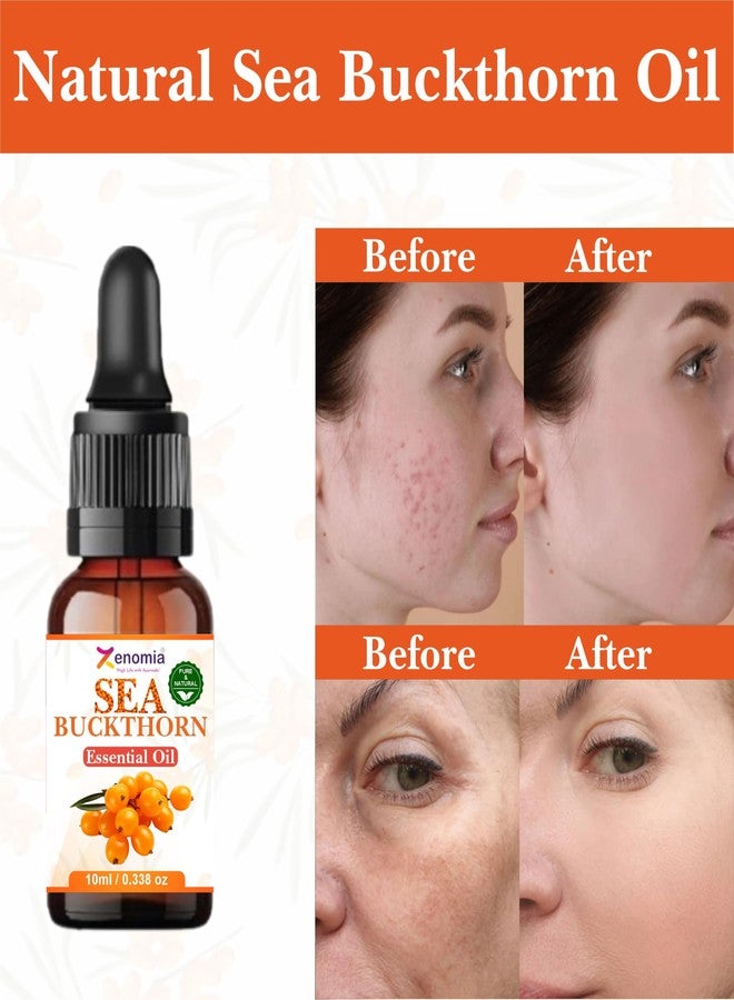 Zenomia Sea Buckthorn Essential Oil Anti Aging, Pure Face Skin Oil Natural Glow & Hydration Omega (10ml) - Image 3