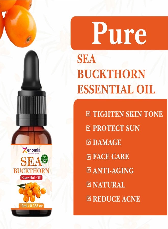 Zenomia Sea Buckthorn Essential Oil Anti Aging, Pure Face Skin Oil Natural Glow & Hydration Omega (10ml) - Image 2