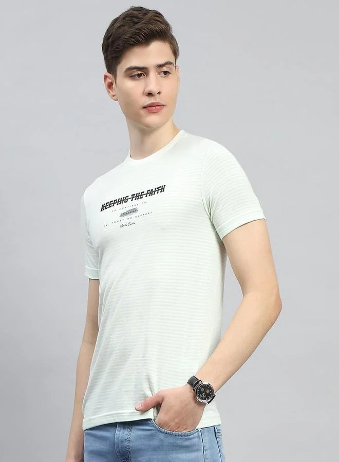 مونتي كارلو Men Printed Regular Fit Round Neck T Shirt by Styli