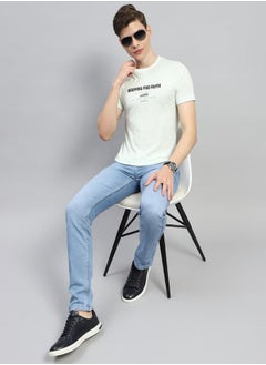 Monte Carlo Men Printed Regular Fit Round Neck T Shirt by Styli  - Image 5