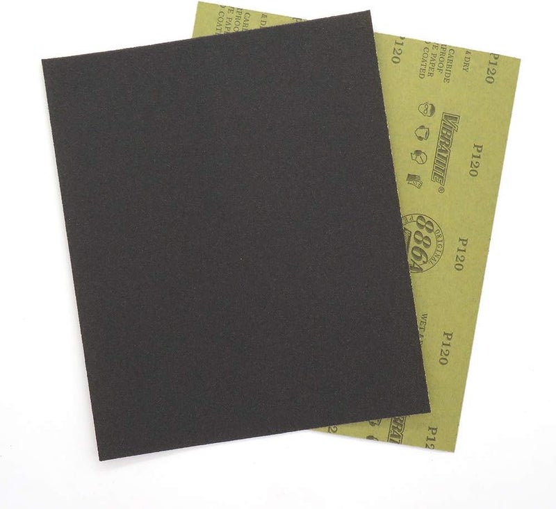 MAXMAN Sandpaper Sheets, 120 Grit Dry Wet Sand Paper, 9 x 11 Inch,Silicon Carbide, for Wood Furniture Finishing,Metal Sanding and Automotive Polishing,10 -Sheet - Image 2