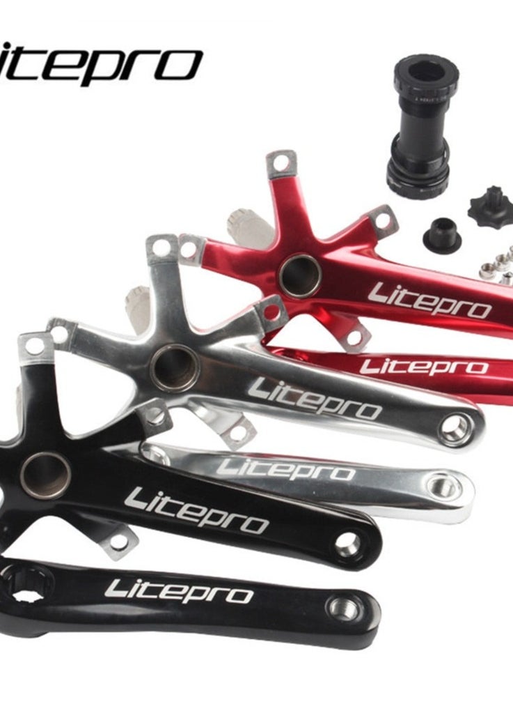 Litepro Plus Crank Arm And Bb With 5 Bolts And Crank Bolt Hollowtech Black  - Image 1