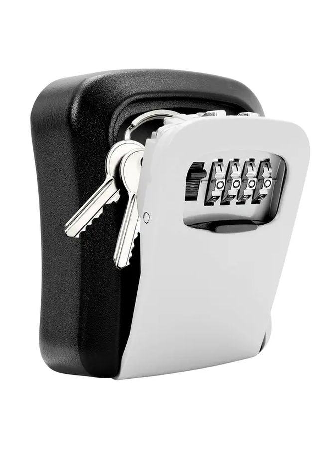 Heavy Duty Keyless Entry Lock Box 1pc Resettable 4 Digit Combination Door Safe - Image 1