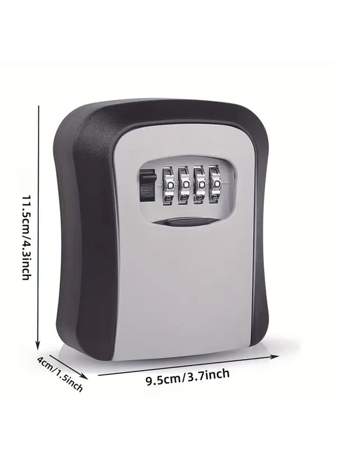 Heavy Duty Keyless Entry Lock Box 1pc Resettable 4 Digit Combination Door Safe - Image 3