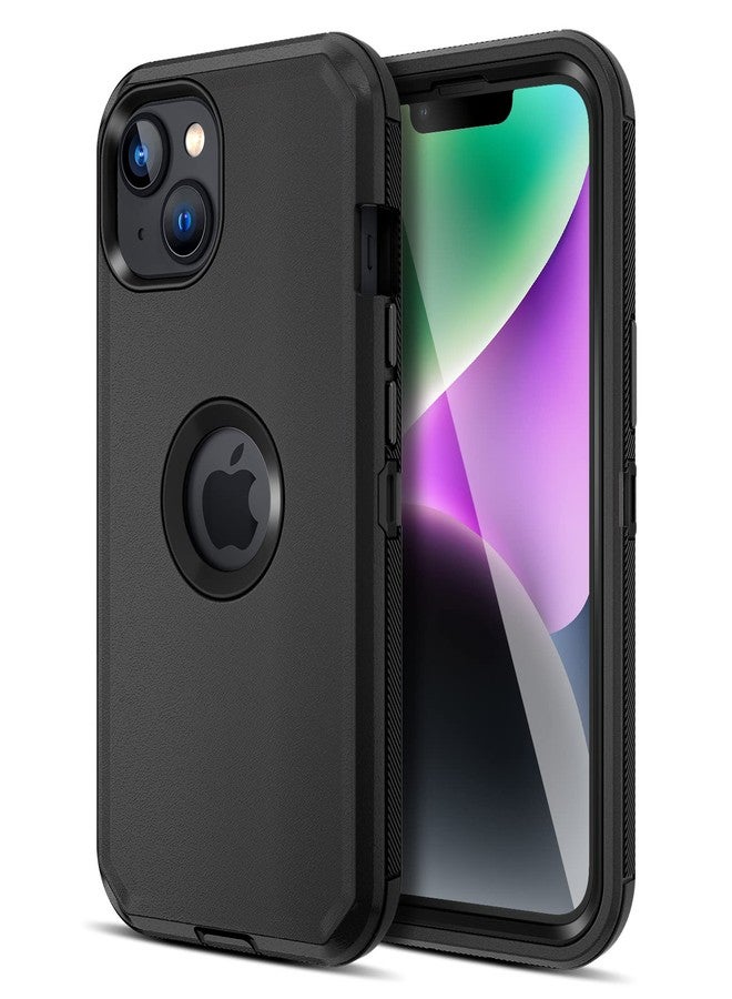 جيوناي جراب Jiunai لهاتف iPhone 14 Plus، مقاوم للصدمات والغبار، يوفر حماية فائقة ضد الخدوش، بطبقتين متينتين، بتصميم هجين متين، مناسب لهاتف iPhone 14 Plus بشاشة 6.7 بوصة، يدعم شبكة الجيل الخامس، إصدار 2022، باللون الأسود. - Image 1