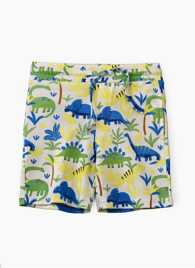 JAM Boys' Colorful Dinosaur Print Cotton Shorts  - Image 1