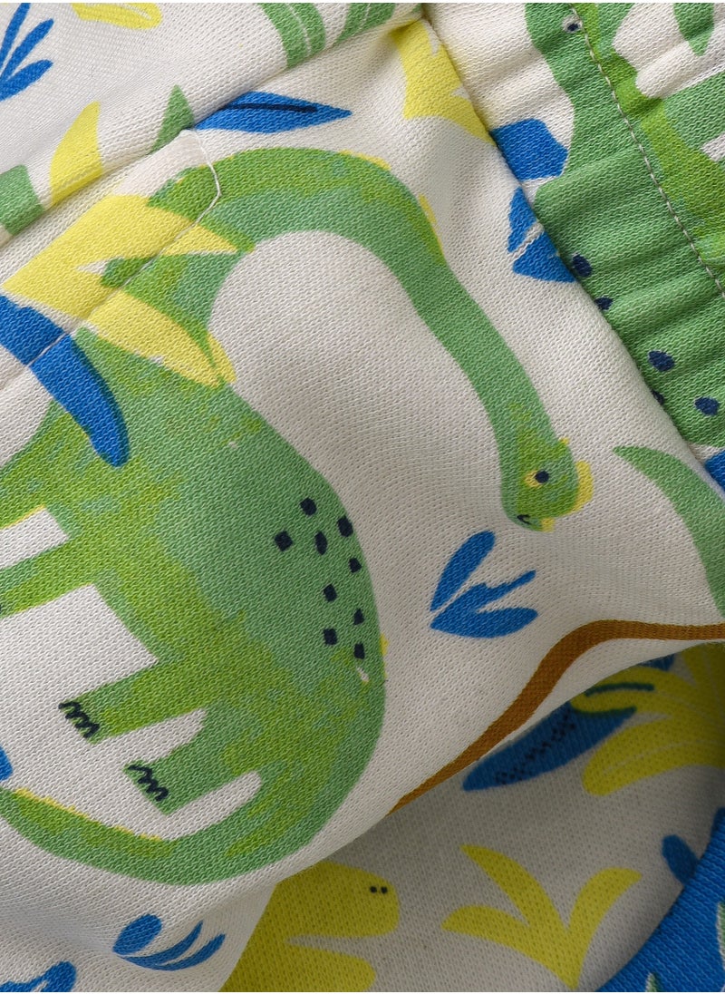 JAM Boys' Colorful Dinosaur Print Cotton Shorts  - Image 3