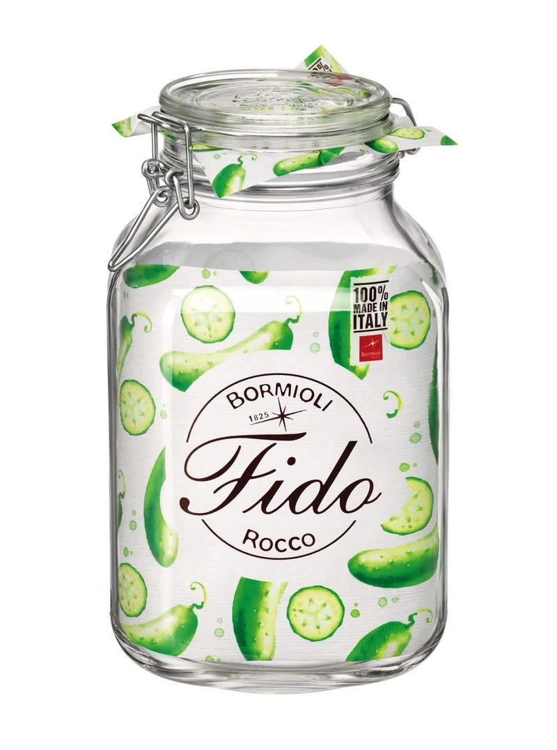 Bormioli Rocco Fido Glass Square Jar 3 Liter