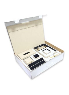 FIS FIS 9-Piece FIS Executive Desk Set Italian PU, Cream - FSDS172CR  - Image 2