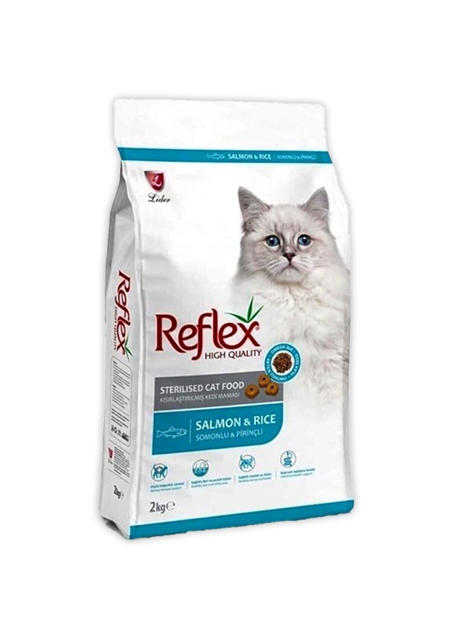 REFLEX Sterilised Cat Food Salmon with Rice - 2 KG - Image 1