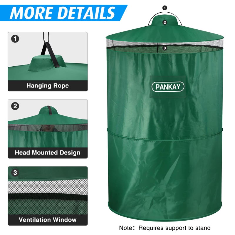 PANKAY Pop Up Privacy Tent, Portable Outdoor Camping Bathroom Toilet Tent, Collapsible Shelter for Camping & Emergency â€“ Lightweight & Sturdy, Easy Set Up, Foldable - with Carry Bag - Image 3