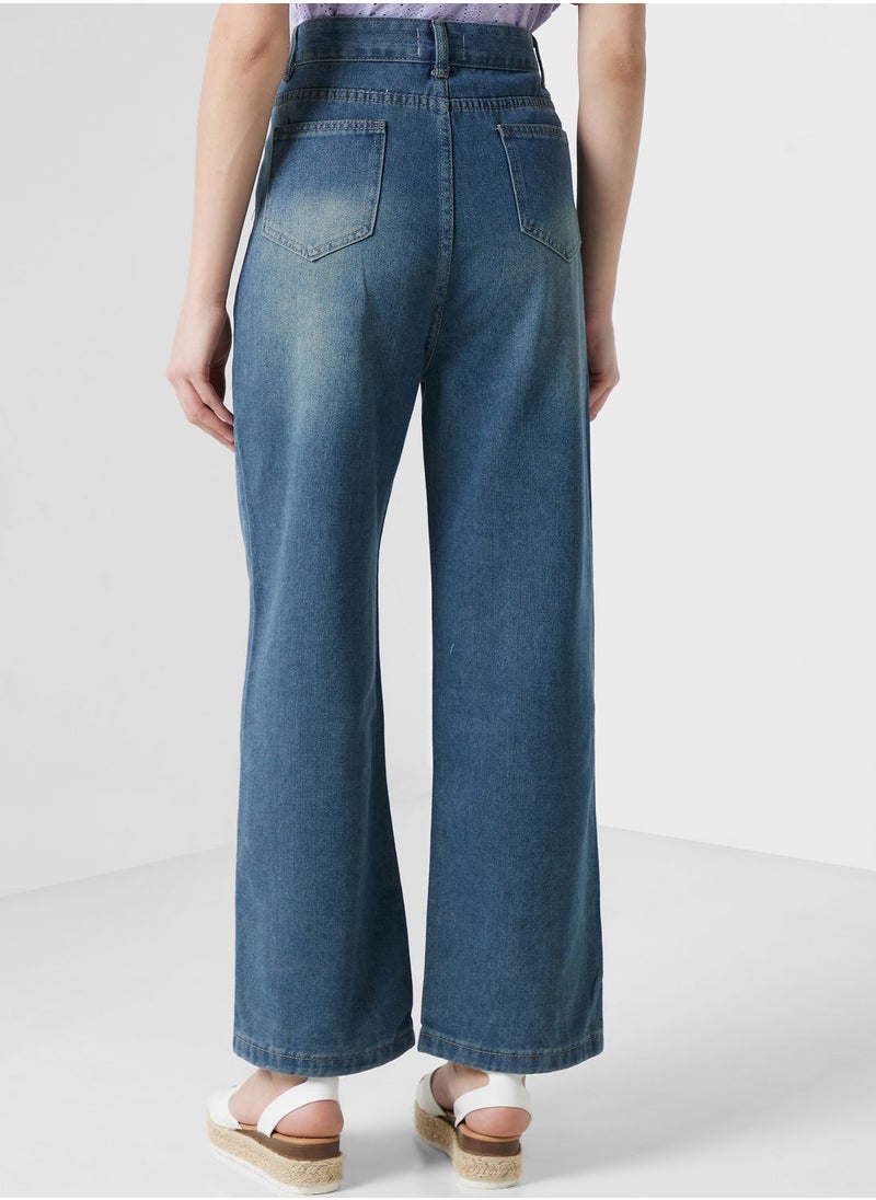 Ginger - Urban Minx High Waist Wide Leg Jeans - Image 1