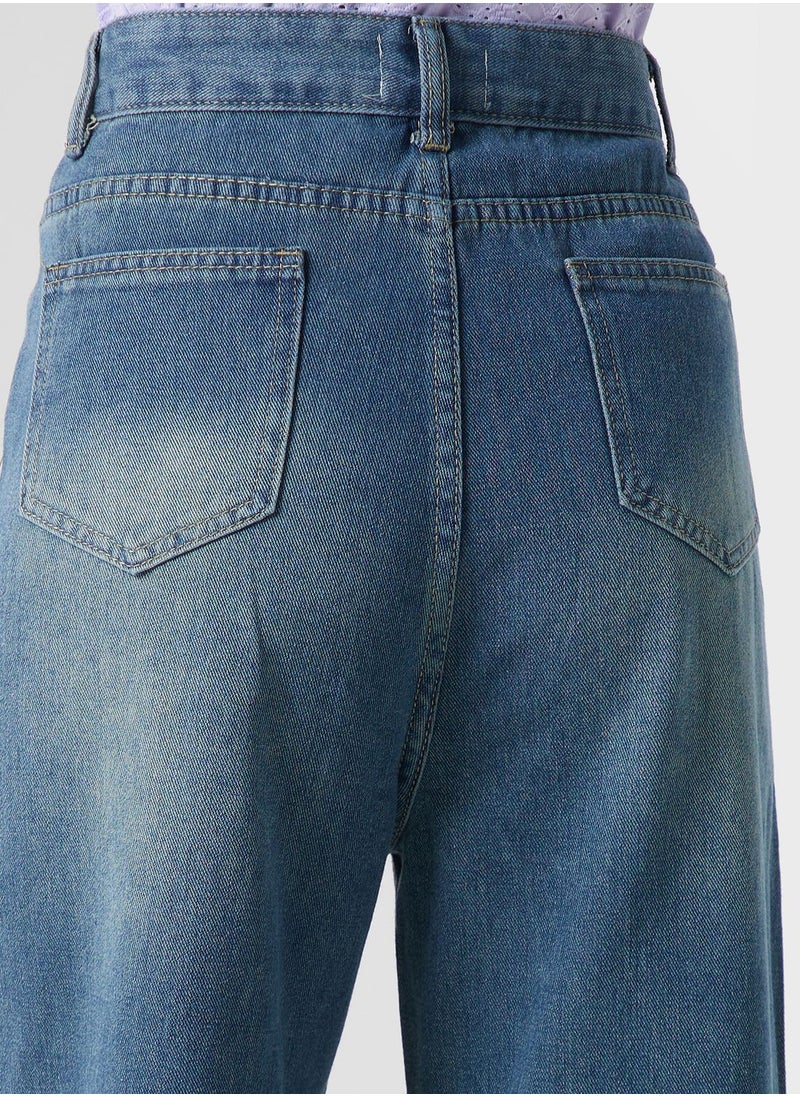 Ginger - Urban Minx High Waist Wide Leg Jeans - Image 1