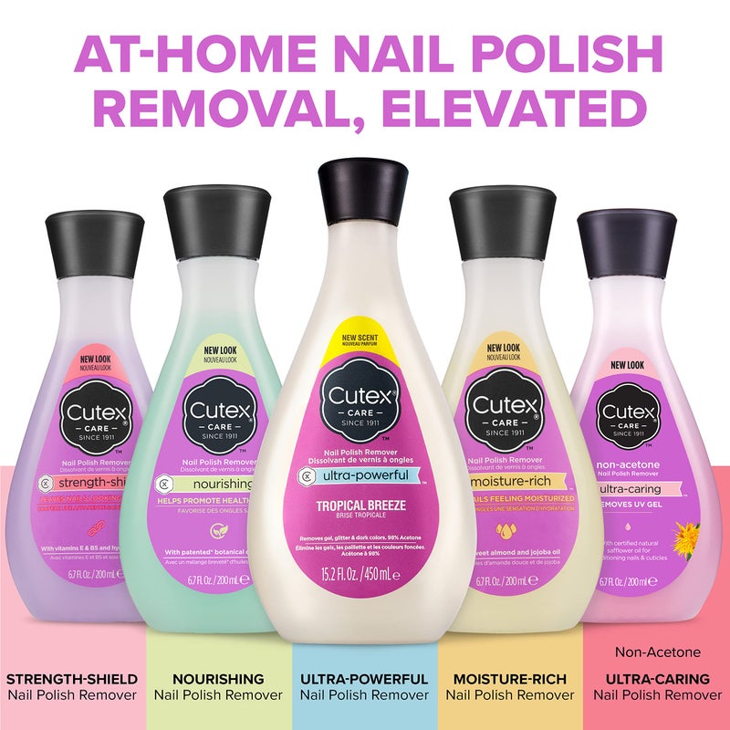 Cutex Gel Nail Polish Remover, Ultra-Powerful & Removes Glitter and Dark Colored Paints, Tropical Breeze Scent, 15.2 Fl Oz - Image 5