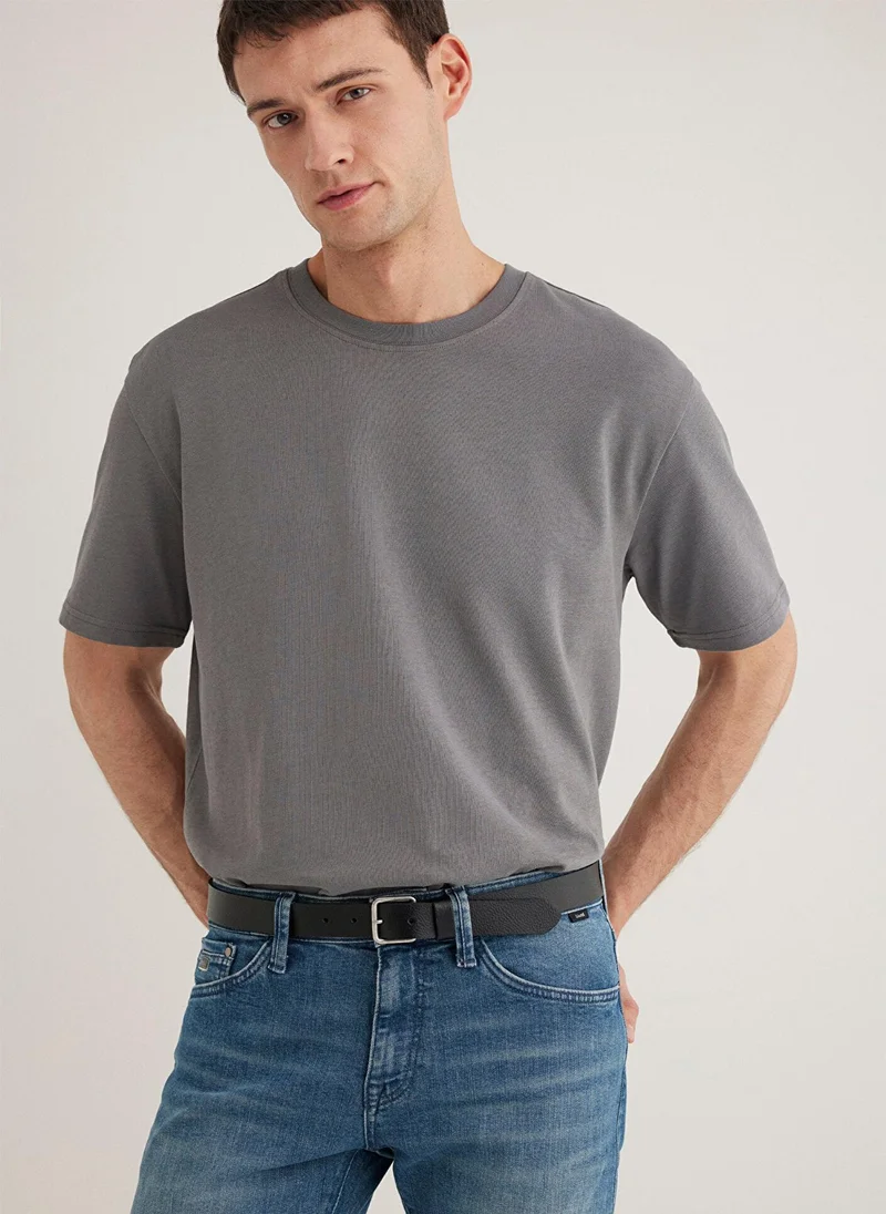 MAVI Crew Neck Basic Gray T-Shirt