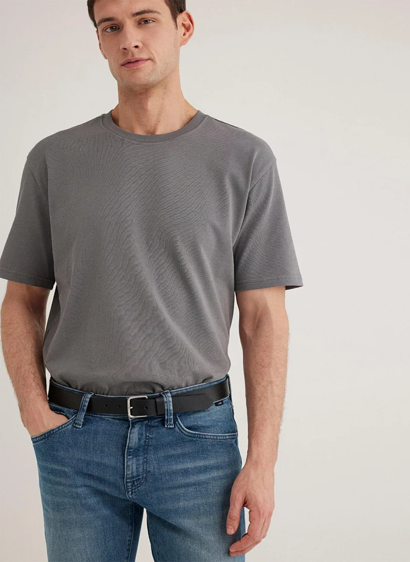 MAVI Crew Neck Basic Gray T-Shirt