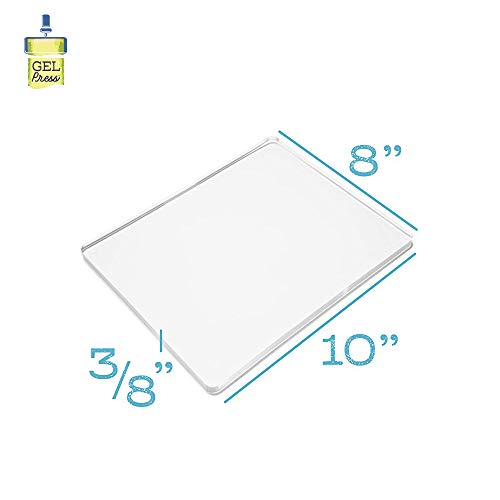 Gel Press Monoprinting Print Plate - 8” X 10” Gel Plate - Printmaking Supplies - Reusable Gel Printing Plate for Press Art for Card Making, Scrapbooking, Journaling, Arts and Crafts, Home Decor - Image 2