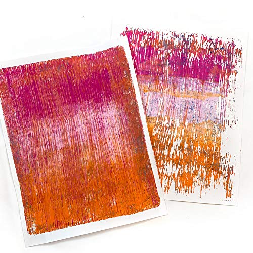 Gel Press Monoprinting Print Plate - 8” X 10” Gel Plate - Printmaking Supplies - Reusable Gel Printing Plate for Press Art for Card Making, Scrapbooking, Journaling, Arts and Crafts, Home Decor - Image 3