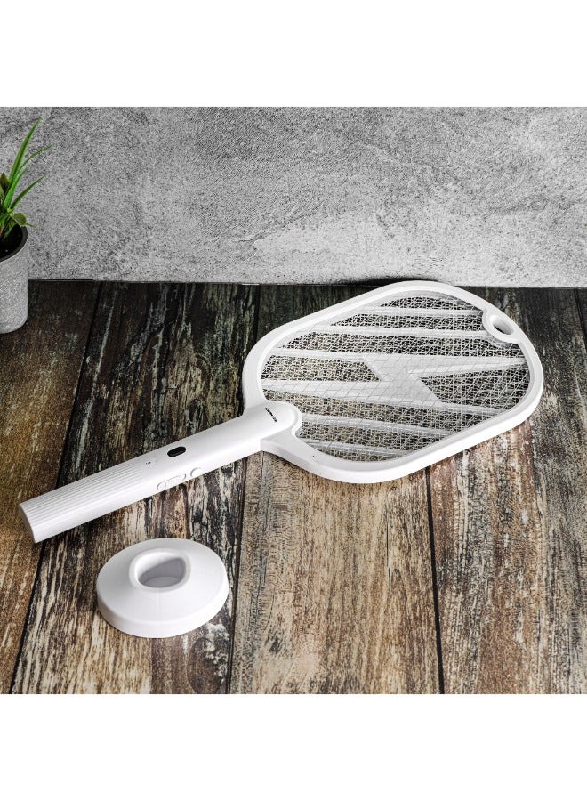 أولسنمارك منشة البعوض الكهربائية من أولسنمارك - OMBK1873، قابلة لإعادة الشحن، بطارية ليثيوم أيون طويلة العمر وطاقة عالية، شحن 4-5 ساعات، مضرب حشرات مع ضوء الأشعة فوق البنفسجية، مثالية لغرفة النوم، وغرفة الأطفال، والمطبخ - Image 2