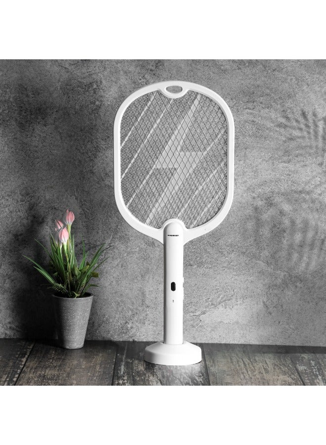 أولسنمارك منشة البعوض الكهربائية من أولسنمارك - OMBK1873، قابلة لإعادة الشحن، بطارية ليثيوم أيون طويلة العمر وطاقة عالية، شحن 4-5 ساعات، مضرب حشرات مع ضوء الأشعة فوق البنفسجية، مثالية لغرفة النوم، وغرفة الأطفال، والمطبخ - Image 4