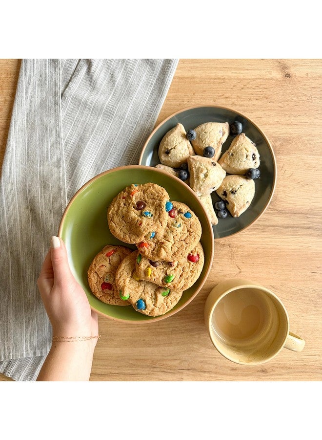 Mora Mora Ceramic Artisan Matte Plates Set, 7.8 in - Set of 6 - The Dessert, Salad, Appetizer, Small Dinner etc Plate. Microwave, Oven, and Dishwasher Safe, Scratch Resistant. Kitchen Porcelain Dish  - Image 5