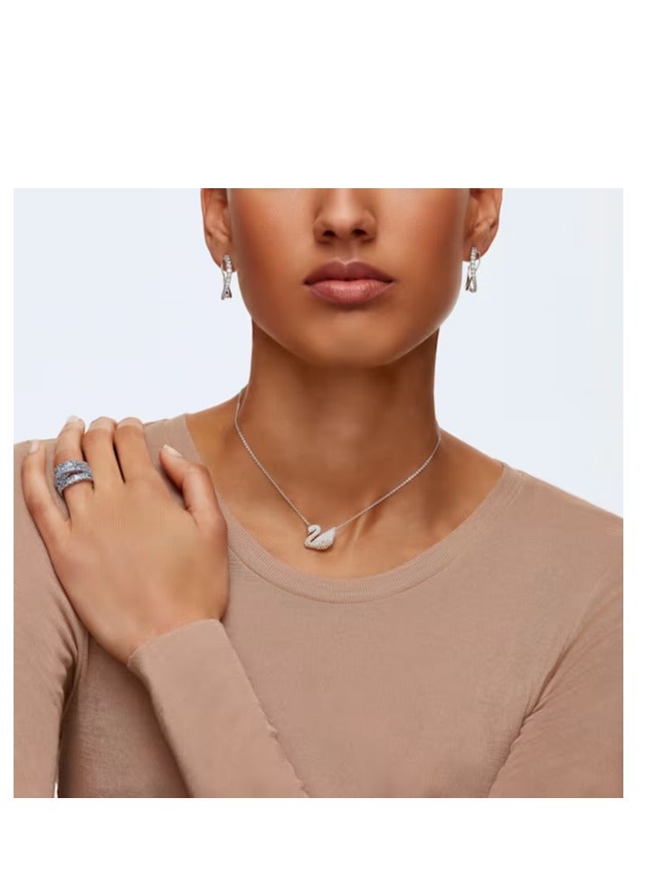Swaro Swarovski Beige Iconic Swan Necklace for Women 5215034  - Image 3