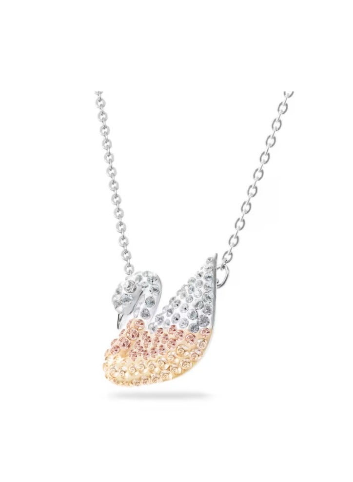 Swaro Swarovski Beige Iconic Swan Necklace for Women 5215034  - Image 4