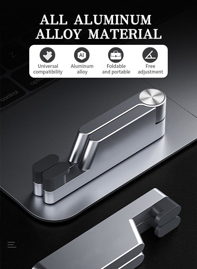 Universal Aluminum Desktop Phone Holder Foldable Tablet Stand Mini V-Shaped Phone Rack - Image 3