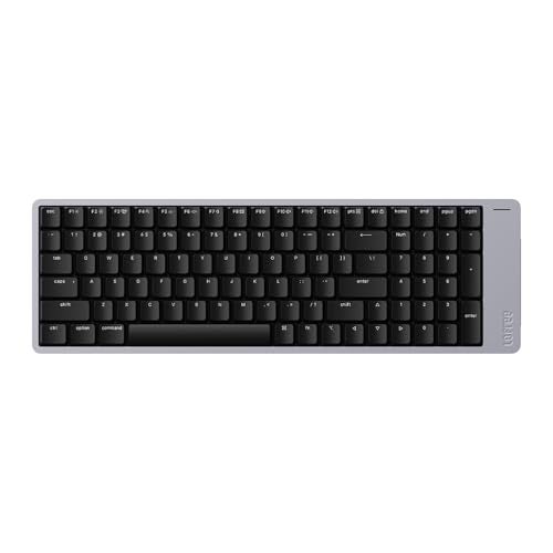 LOFREE Flow2 LowProfile Mechanical Keyboard Aluminum Alloy with Pulse Tactile Switches Rechargeable Wireless Keyboards with 3 Mode Connections for Windows macOS Space Gray 100 Keys - Image 1