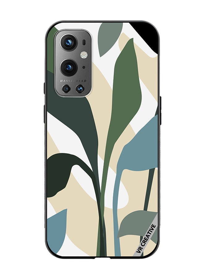 VR CREATIVE غطاء حماية لهاتف OnePlus 9 Pro بتصميم أوراق استوائية متعدد الألوان - Image 1