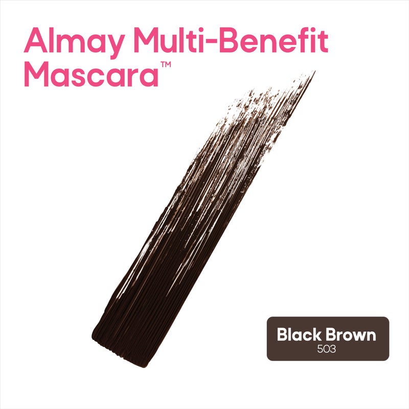 Almay Multi-Benefit Mascara and Eyeliner Duo, Eye Makeup Gift Set for Women, Black Brown - Image 3
