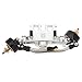 MEUS RACING SCX24 Front Axle Isokinetic 3Section CVD 52 Max Steering Angle 5mm Widened SCX24 Upgrades for Axial SCX24 Deadbolt C10 JLU Gladiator Bronco 124 RC Crawler Front Silver - Image 2