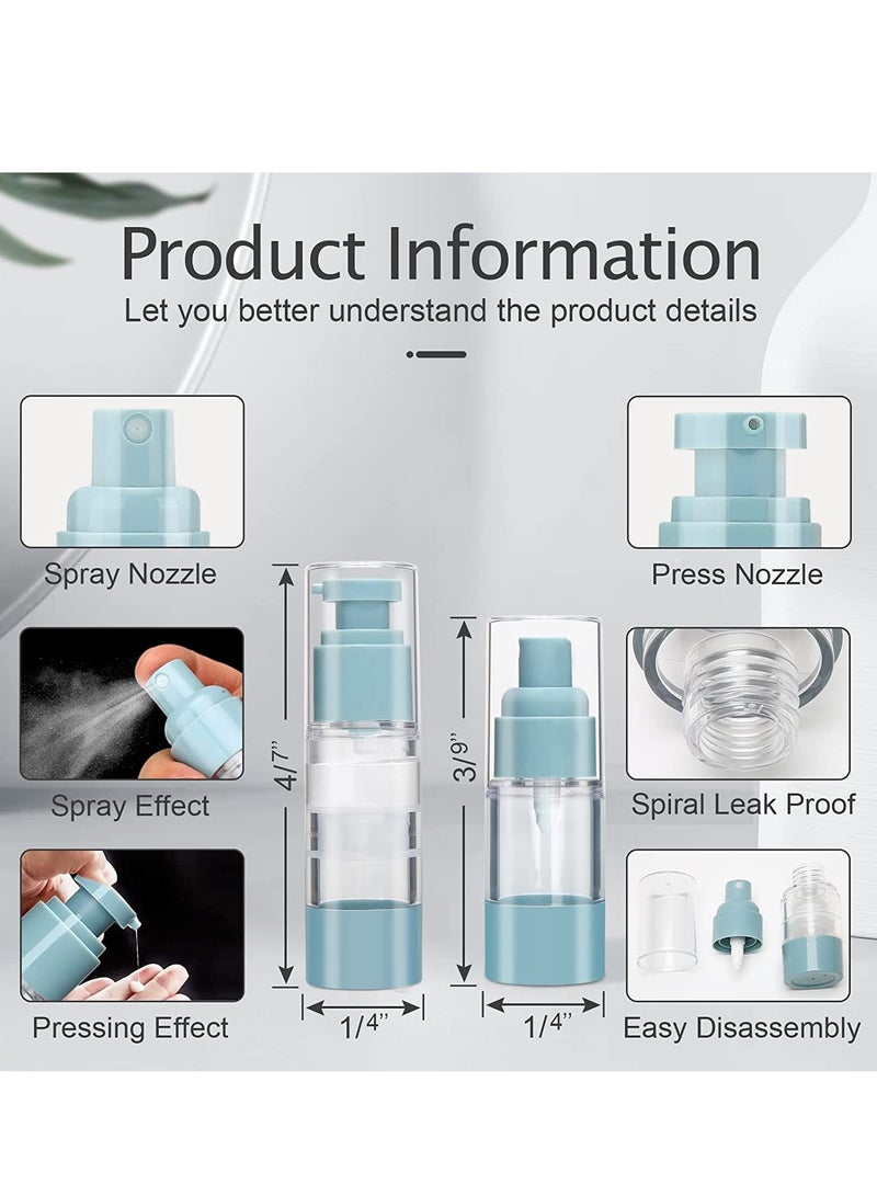 Vacuum Cosmetic Bottles Toiletries, Plastic Airless Cosmetic Containers for Toner and Lotion, Travel Size Toiletry Set with Vacuum Pump Spray Bottles - Image 3