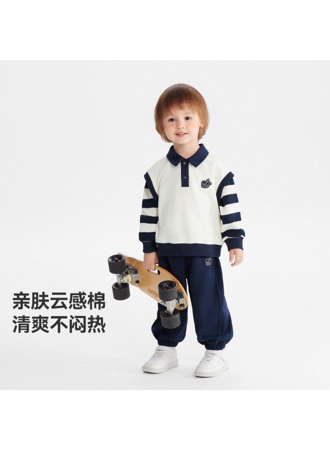 Spring Collection Debut] Baby Two-piece Set School Style Outfit Boys And Girls 2026 New Arrival Children's Kindergarten Uniform - Image 3