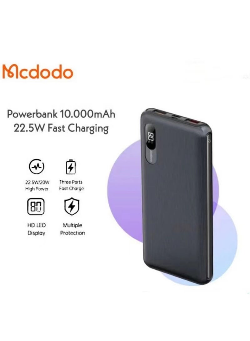 Mcdodo MC-6041 22.5W PD QC 10000mAh Power Bank  Digital Display Panda Series Portable Charger For Smartphone And Tablets - Image 2