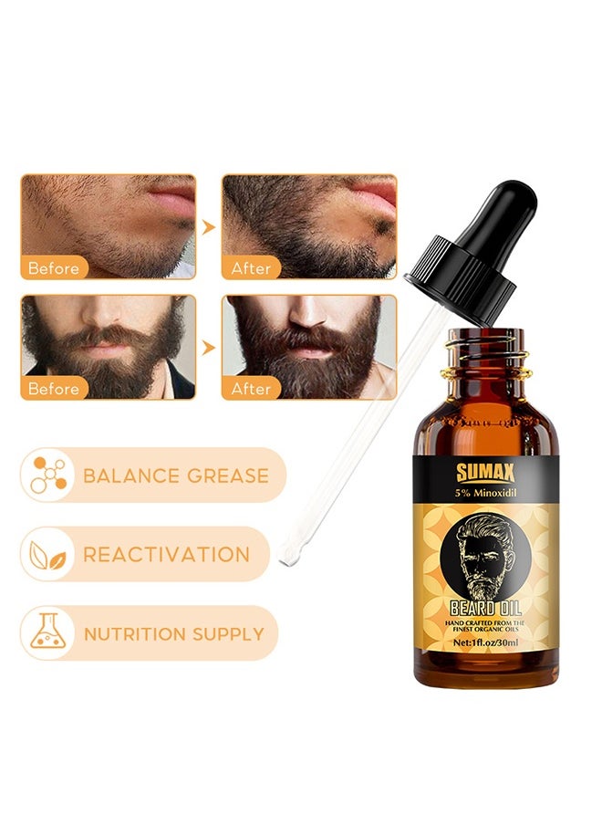 SUMAX BEARD OIL ，Fresh Fragrance Beard Conditioner Softens, Nourishes,Strengthens, Promotes Beard Growth-30ml  - Image 5