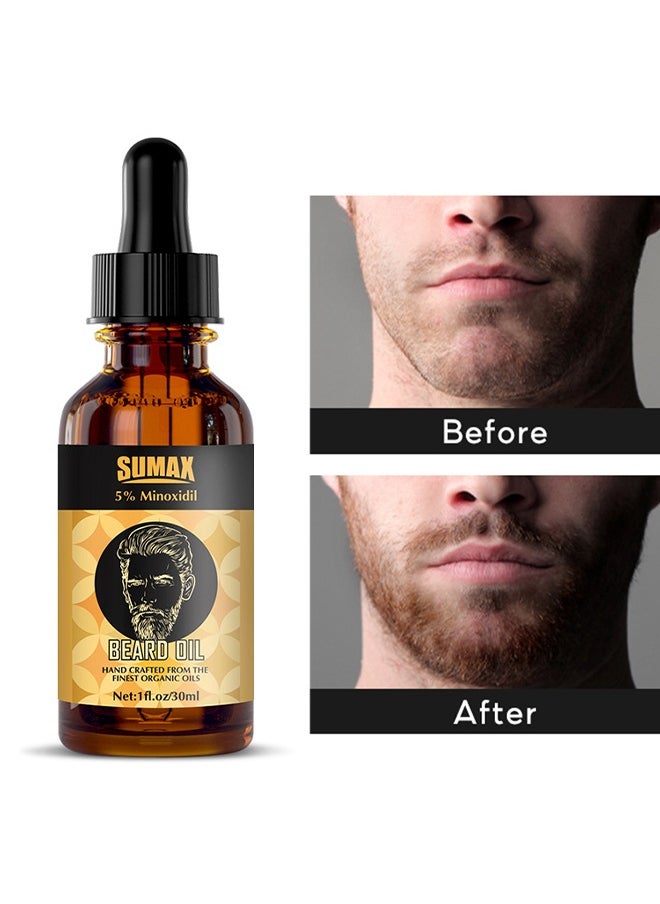 SUMAX BEARD OIL ，Fresh Fragrance Beard Conditioner Softens, Nourishes,Strengthens, Promotes Beard Growth-30ml  - Image 1