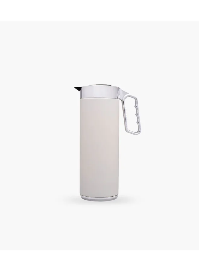Roomours Cylinder Thermos 1L Beige Silver Matt
