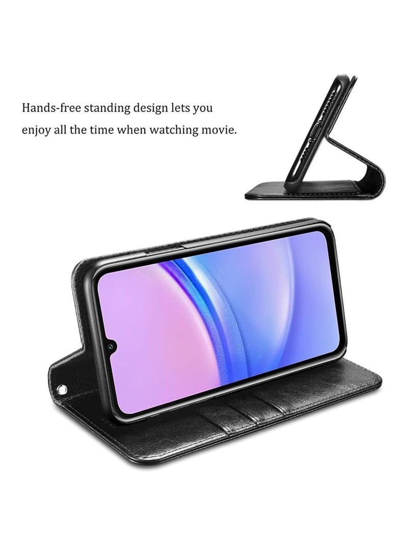 Aookay Wallet Leather Case for Samsung Galaxy A15 4G/5G Phone, Flip Cowhide PU Leather Credit Card Slot Holder, Folio Flip Case (A15 4G/5G)  - Image 2