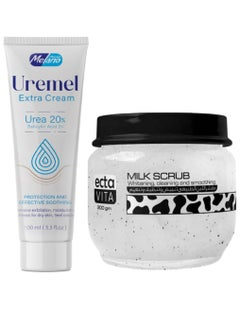 Ectavita Uremel Extra Cream Urea 20% 100 ml And Ectavita Milk Scrub 250ML  - Image 1