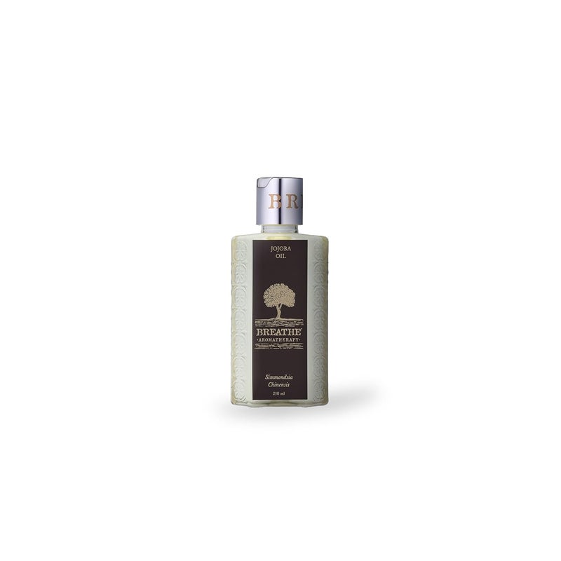 BREATHE AROMATHERAPY Breathe Aromatherapy Pure Jojoba Oil  Use as a base for Blending or directly for Body Massage  Balancing for both Oily  Dry Skin helps with acne  other skin problems  Nourishing for the Hair helps prevent hair loss  100 Natural Base Oils  250ml  - Image 1