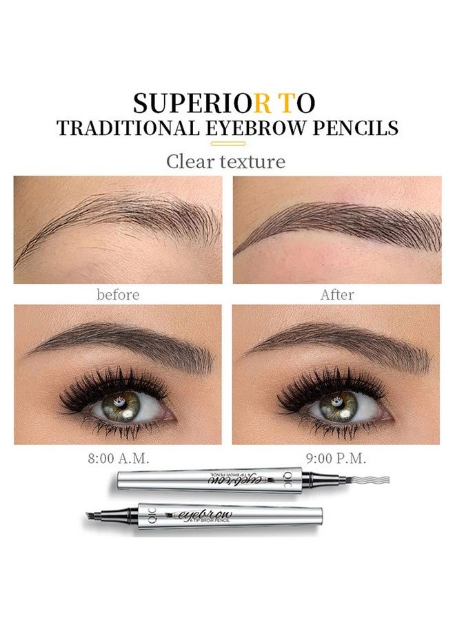 Alisesun 5x Longer Voluminous Eyelashes, 2 in 1 Vibely Mascara & Eyebrow Pencil & Eyeliner & Eyebrow Soap Kit & 10Pcs Eyebrow Trimming Blades, Waterproof No Clumping (5 Set) - Image 3