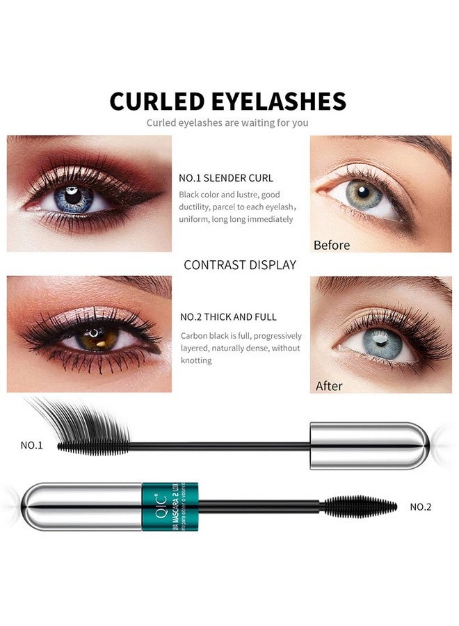 Alisesun 5x Longer Voluminous Eyelashes, 2 in 1 Vibely Mascara & Eyebrow Pencil & Eyeliner & Eyebrow Soap Kit & 10Pcs Eyebrow Trimming Blades, Waterproof No Clumping (5 Set) - Image 2