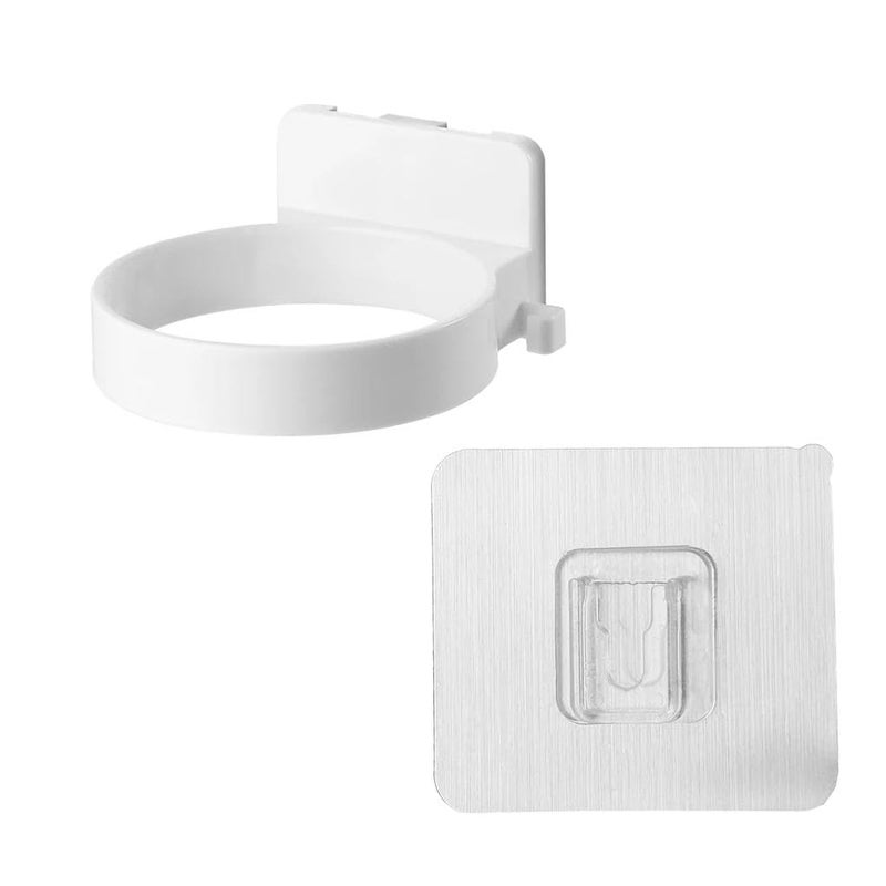 Adhesive Rack - High-Strength Dual Face Mount for Hair Dryer, Perfect for Organizing Bathroom Essentials Without Drilling, Minimalist Design Combines Functionality with Modern Style