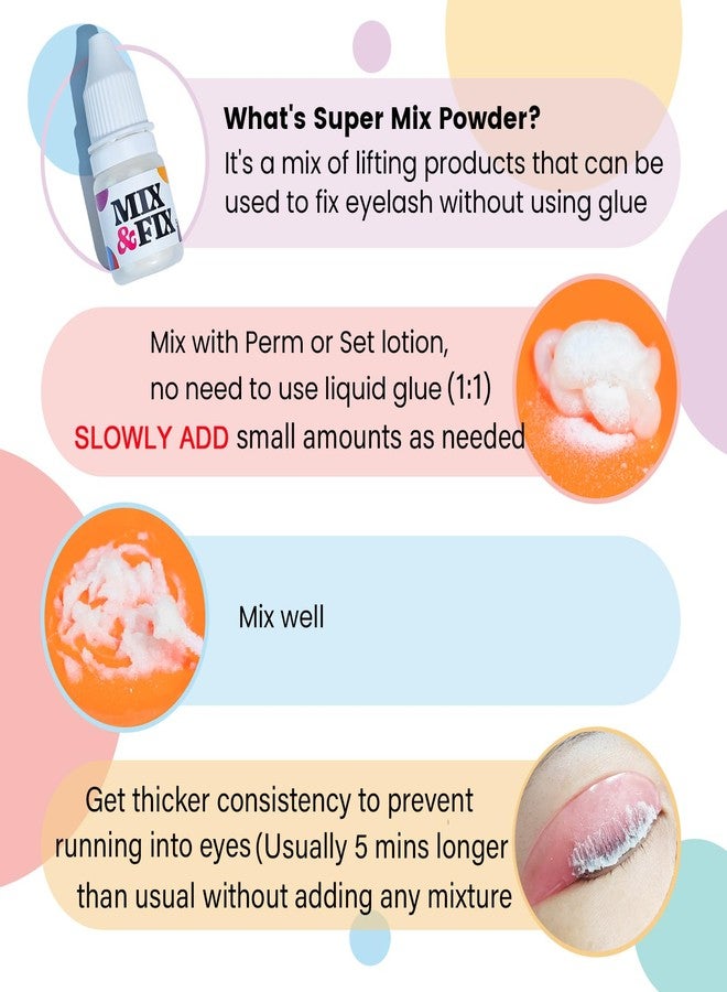 PERMANIA مسحوق رفع الرموش الكوري PERMANIA، محلول تصفيف الرموش سوبر ميكس لتحقيق رفع الرموش بدون غراء، للاستخدام في الصالونات (مع دروع مسطحة) - Image 3