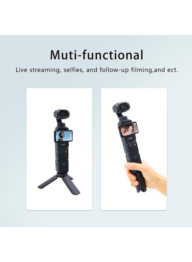 Mini Tripod for DJI Osmo Pocket 3 & 2 Camera, Portable Tripod Stand Black Tripod Mount Selfie Stick Tripod Compatible with Osmo Pocket 3 & 2 - Image 4