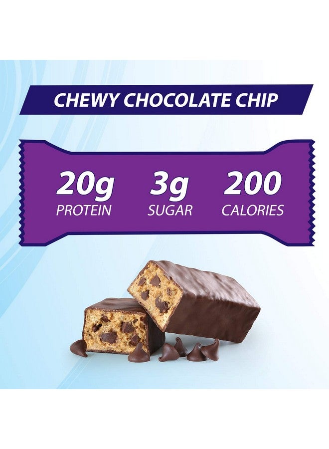 بيور بروتين أشرطة بروتين نقية، نسبة عالية من البروتين، وجبات خفيفة مغذية لدعم الطاقة، سكر منخفض، خالية من الجلوتين، رقائق شوكولاتة مطاطية، 1.76 أونصة، 6 قطع (عبوة من قطعتين) - Image 2
