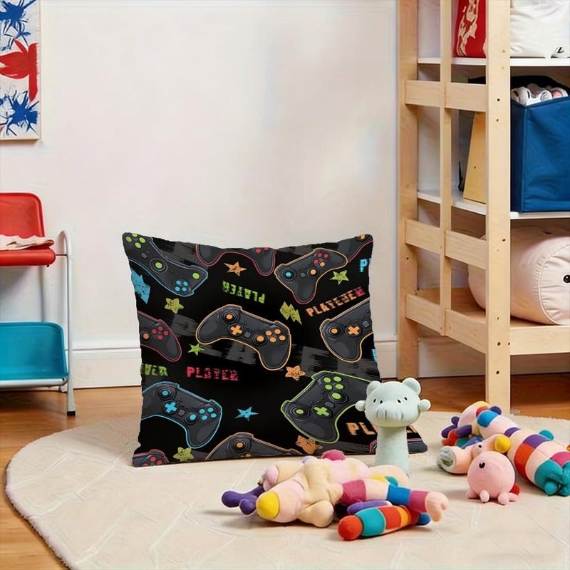 Cartoon Bohemia Game Controller Printed Pillowcase 60x60cm Soft Breathable Home Decor - Image 5
